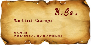 Martini Csenge névjegykártya